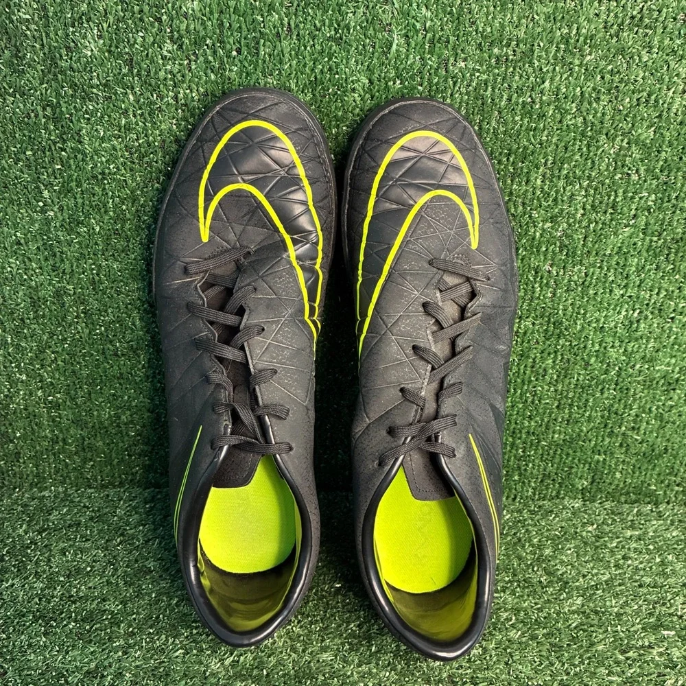 Nike Hypervenom X Phelon II TF Turf Soccer Cleats Shoes Black Volt Mens Size 13